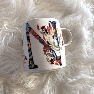 Anthropologie Monogram Mug Starla M Halfmann N